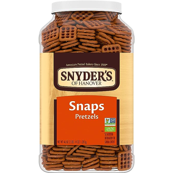 Snyder's of Hanover Pretzel Snaps, 46 Oz Canister