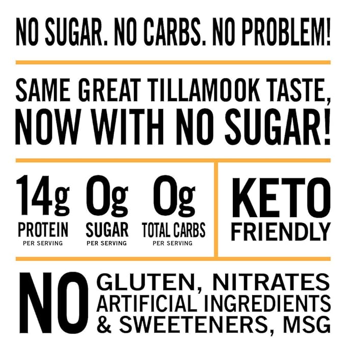 Tillamook Country Smoker Keto Friendly Zero Sugar Beef Jerky, Original, 6.5 Ounce