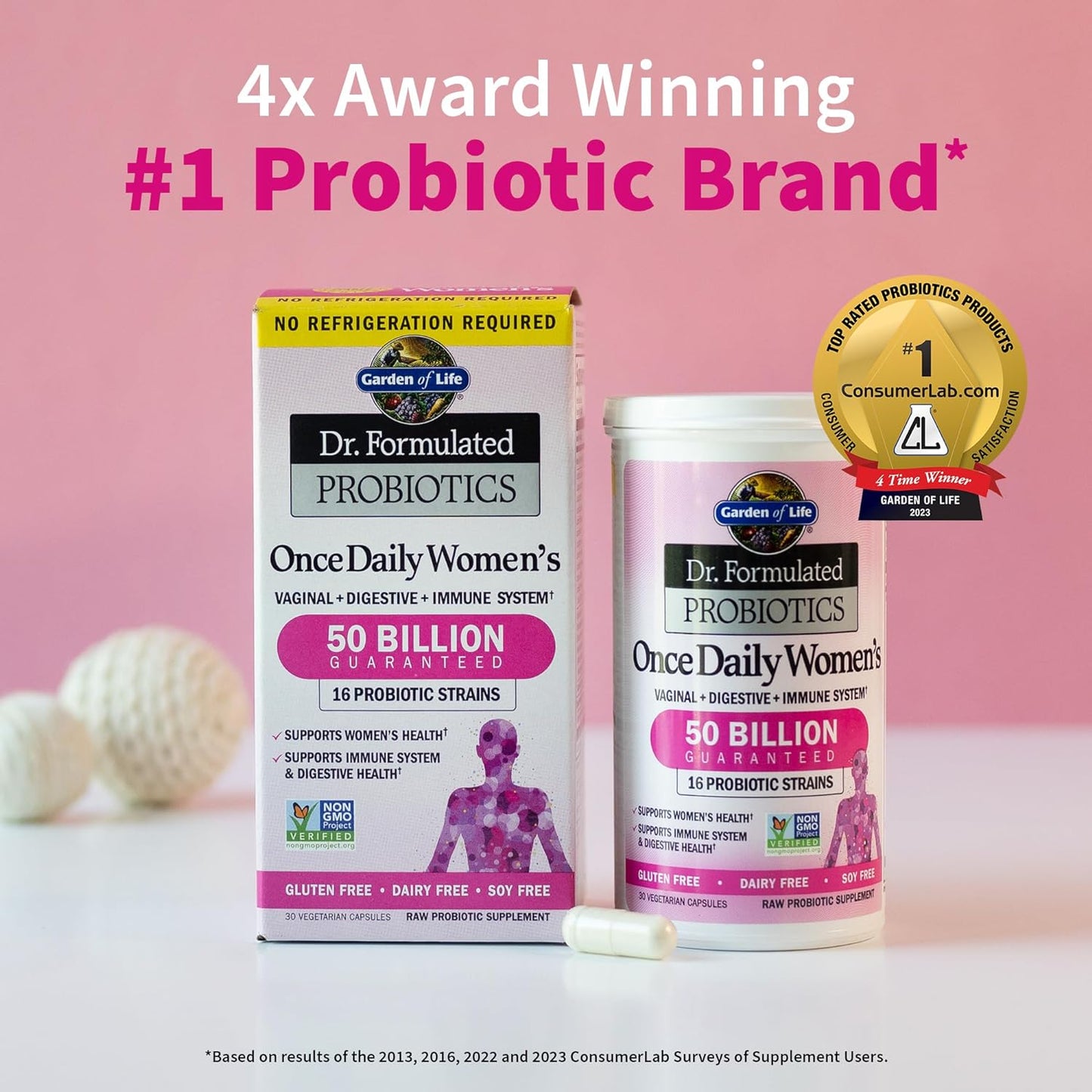 Garden of Life, Dr. Formulated Women's Probiotics Once Daily, 16 Strains, 50 Billion, 30 Count