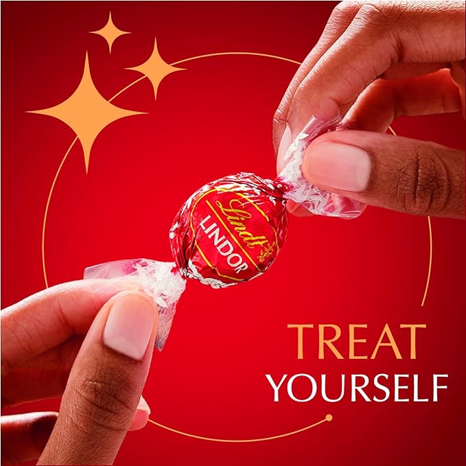 Lindt LINDOR Milk Chocolate Candy Truffles with Smooth, Melting Truffle Center Chocolate, 15.2 oz. Bag