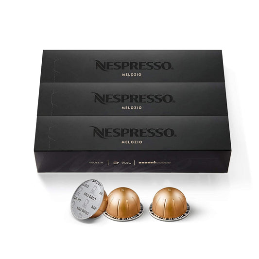 Nespresso Capsules VertuoLine, Melozio, Medium Roast Coffee, Coffee Pods, Brews 7.77 Fl Ounce, 10 Count (Pack of 3)