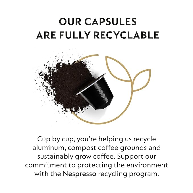 Nespresso Capsules OriginalLine, Ristretto Intenso, Dark Roast Coffee, Coffee Pods, Brews 1.35 Ounce, 10 Count (Pack of 5)