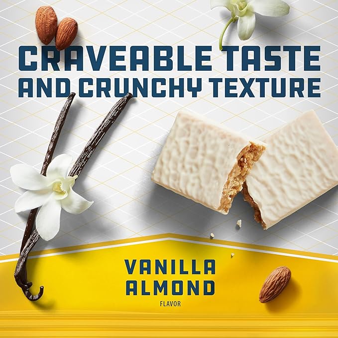 CLIF Builders - Vanilla Almond Flavor - Protein Bars - Gluten-Free - Non-GMO - Low Glycemic - 20g Protein - 2.4 oz. (12 Count)