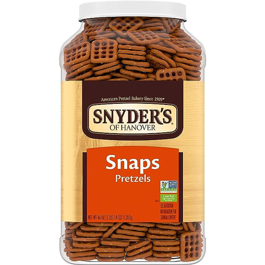 Snyder's of Hanover Pretzel Snaps, 46 Oz Canister